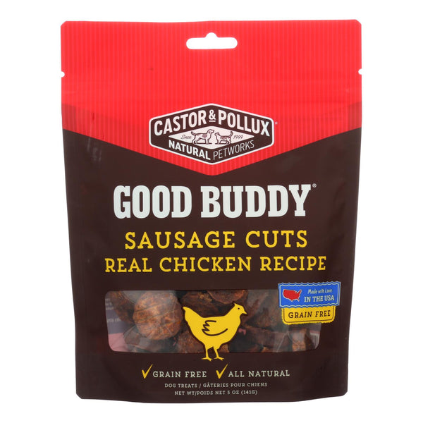Castor and Pollux - Good Buddy Sausage Cuts - Real Chicken Recipe - Case of 6 - 5 Ounce.
