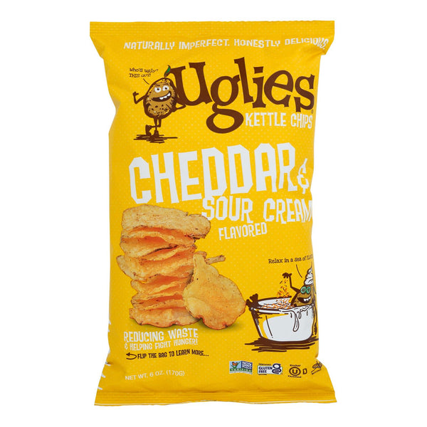 Uglies - Pot Chips Ched&sour Cream - Case of 12-6 Ounce