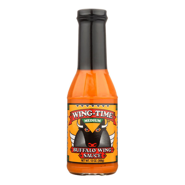 Wing Time The Traditional Buffalo Wing Sauce - Medium - Case of 12 - 13 Ounce.