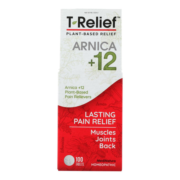 T-Relief - Pain Relief Tablets - Arnica plus 12 Natural Ingredients - 100 Tablets