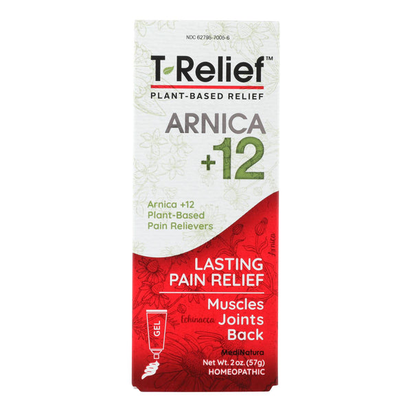 T-Relief - Pain Relief Gel - Arnica plus 12 Natural Ingredients - 1.76 Ounce