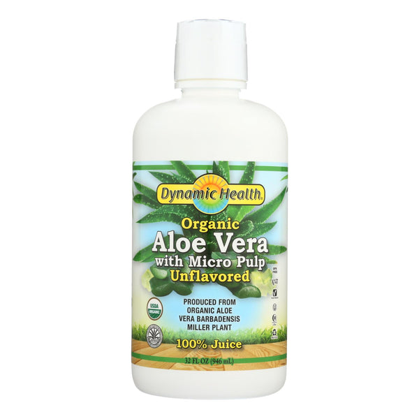 Dynamic Health Organic Aloe Vera Juice with Micro Pulp - 32 fl Ounce