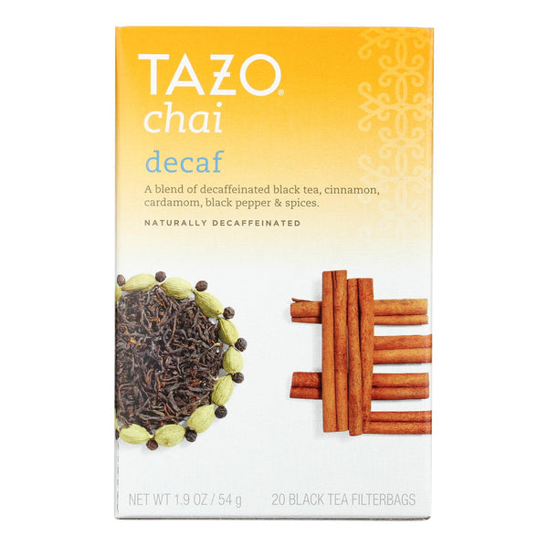 Tazo Tea Spiced Black Tea - Decaffeinated Tazo Chai - Case of 6 - 20 BAG