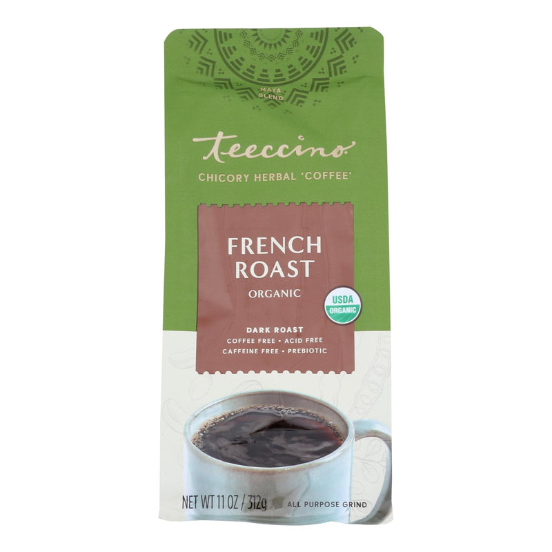 Teeccino Herbal Coffee French Roast Maya Dark Roast - 11 Ounce - Case of 6