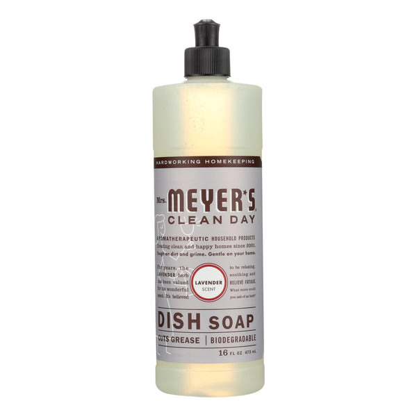 Mrs. Meyer's Clean Day - Liquid Dish Soap - Lavender - Case of 6 - 16 Ounce