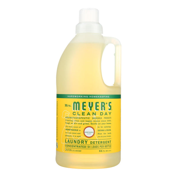Mrs. Meyer's Clean Day - Laundry Detergent - Honeysuckle - Case of 6 - 64 Fl Ounce.