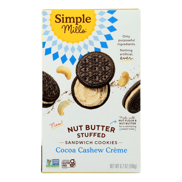 Simple Mills - Sandwich Cookie Cocoa Cshw Cream - Case of 8-6.7 Ounce