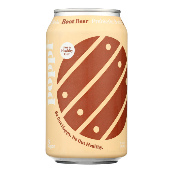 Poppi - Soda Root Beer Prebiotic - Case of 12-12 Fluid Ounce