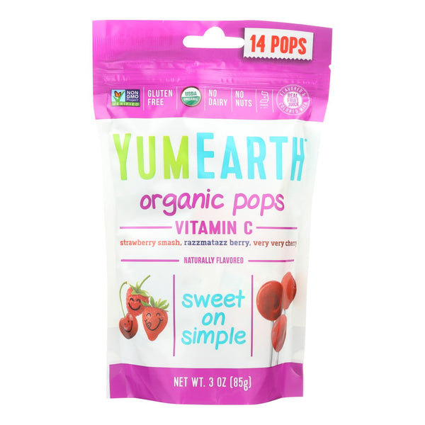 Yummy Earth Organic Vitamin C Pops - 3 Ounce - Case of 6