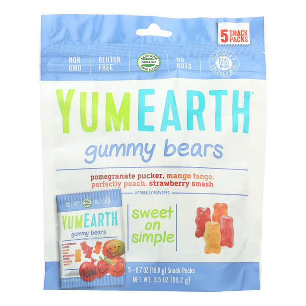 Yumearth Organics Organic Gummy Bear - Snack - Case of 12 - 0.7 Ounce.