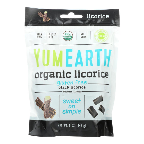 Yumearth Organics Licorice - Organic - Black - Soft - Case of 12 - 5 Ounce