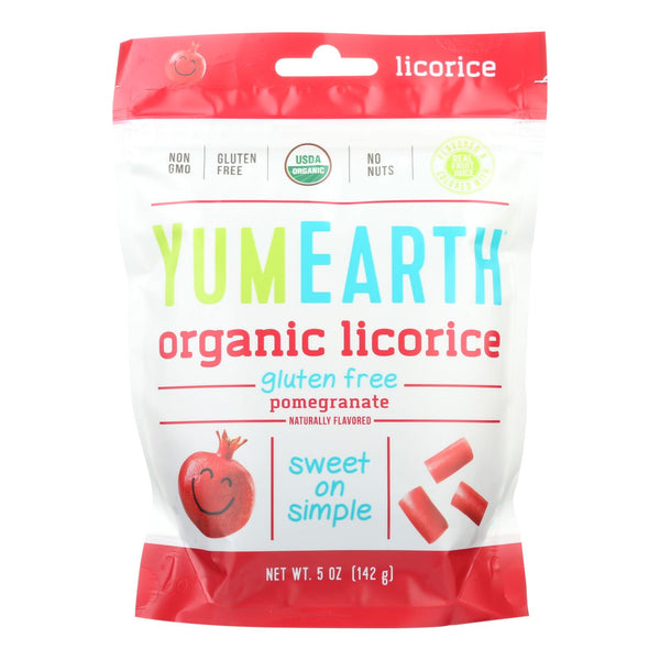 Yumearth Organics Soft Eating - Pomegranate Licorice - Case of 12 - 5 Ounce.