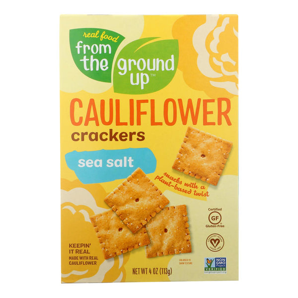 From The Ground Up - Cauliflower Crackers - Original - Case of 6 - 4 Ounce.