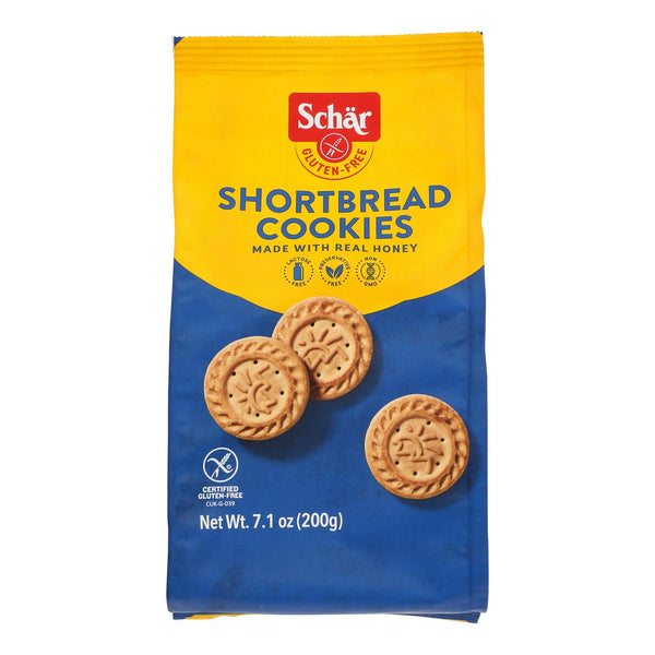 Schar Shortbread Cookies Gluten Free - Case of 12 - 7 Ounce.