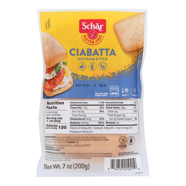 Schar - Ciabatta Gluten Free - Case of 5-7.1 Ounce