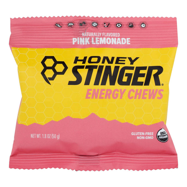 Honey Stinger Energy Chews - Pink Lemonade - Case of 12 - 1.8 Ounce.
