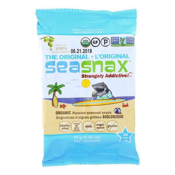 Seasnax Organic Classic Single - 5 Full Sheets - Case of 12 - 0.36 Ounce.