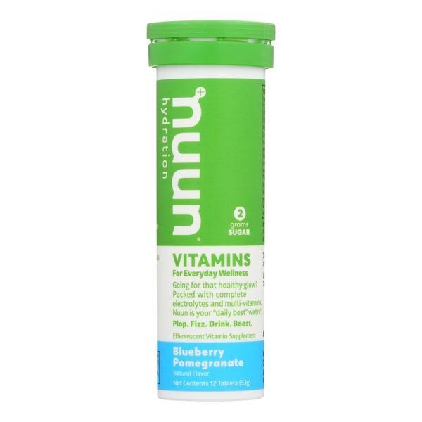 Nuun Vitamins Drink Tab - Blueberry - Pomgrant - Case of 8 - 12 Tablets
