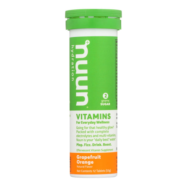 Nuun Vitamins Drink Tab - Grapefruit - Ornge - Case of 8 - 12 Tablets