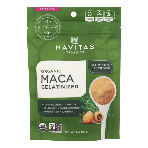 Navitas Naturals Maca Powder - Organic - Gelatinized - 4 Ounce - case of 12