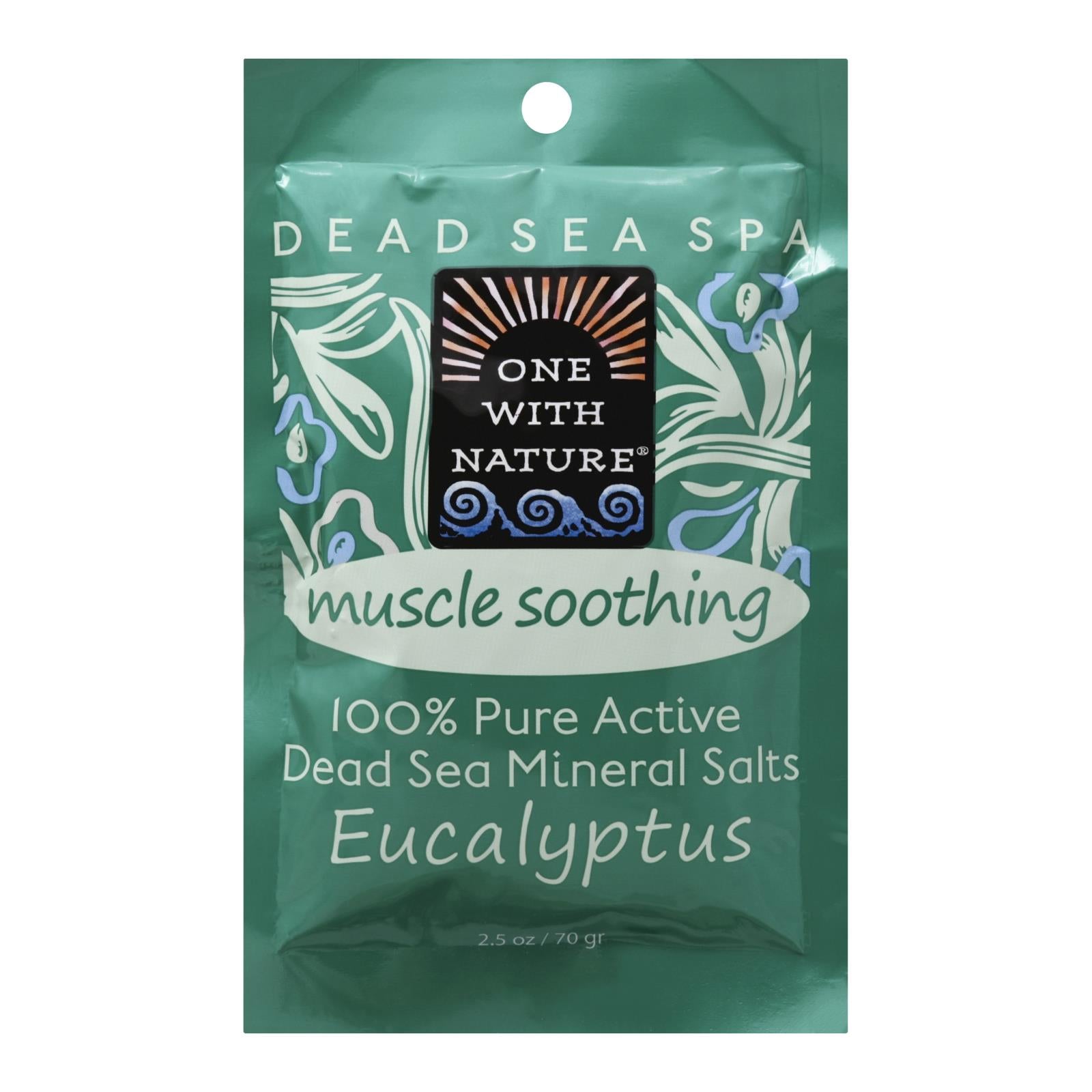 One With Nature Dead Sea Mineral Salt Bath - Soothing - Case of 6 - 2.5 Ounce.