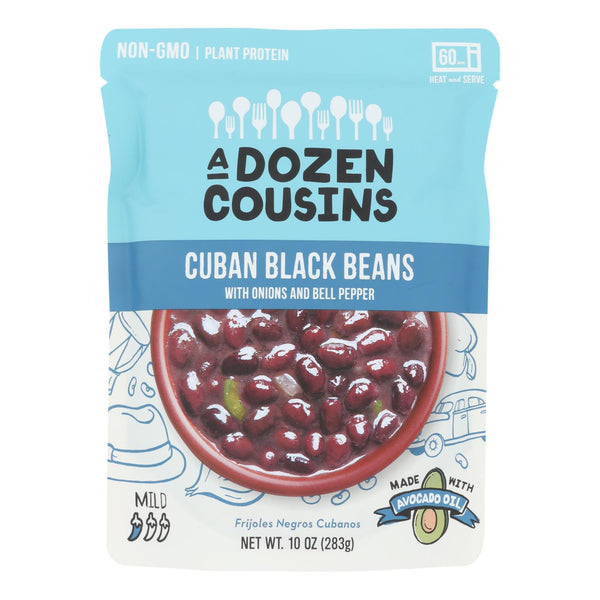 A Dozen Cousins - Ready to Eat Beans - Cuban Black - Case of 6 - 10 Ounce.