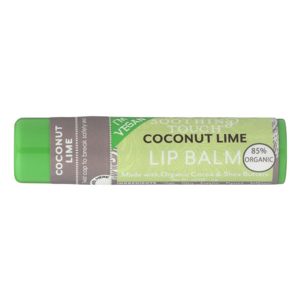 Soothing Touch Lip Balm - Organic Coconut Lime - Case of 12 - .25 Ounce
