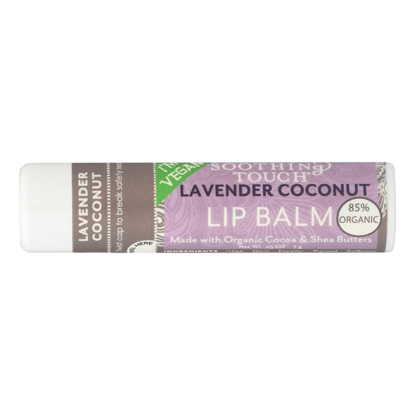 Soothing Touch Lavender Coconut Vegan Lip Balm  - Case of 12 - .25 Ounce