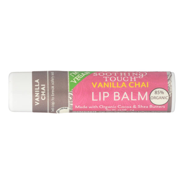 Soothing Touch Lip Balm - Vegan Vanilla Chai - Case of 12 - .25 Ounce