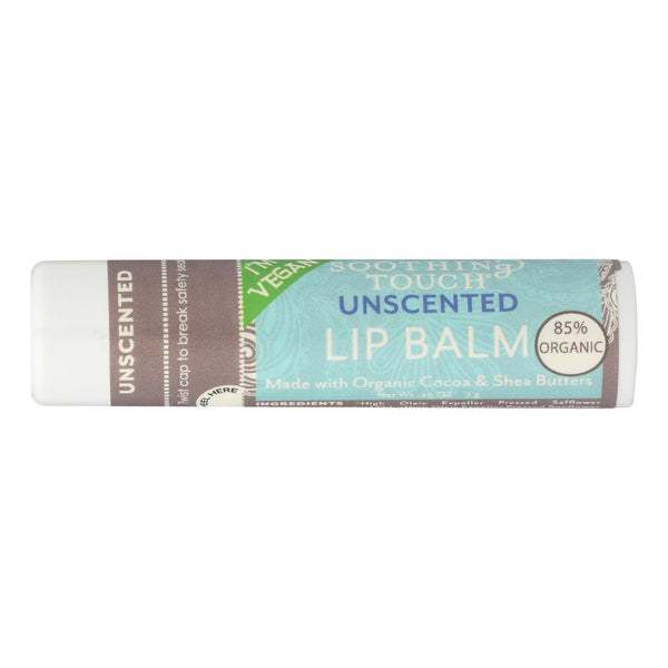 Soothing Touch Lip Balm - Vegan Unscented - Case of 12 - .25 Ounce