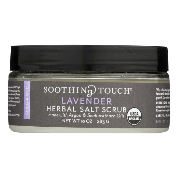 Soothing Touch Scrub - Organic - Salt - Herbal - Lavender - 10 Ounce