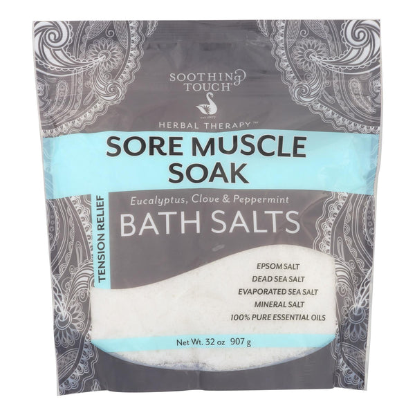Soothing Touch Bath Salts - Sore Muscle Soak - 32 Ounce
