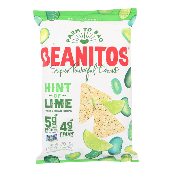 Beanitos - White Bean Chips - Hint of Lime - Case of 6 - 5 Ounce.