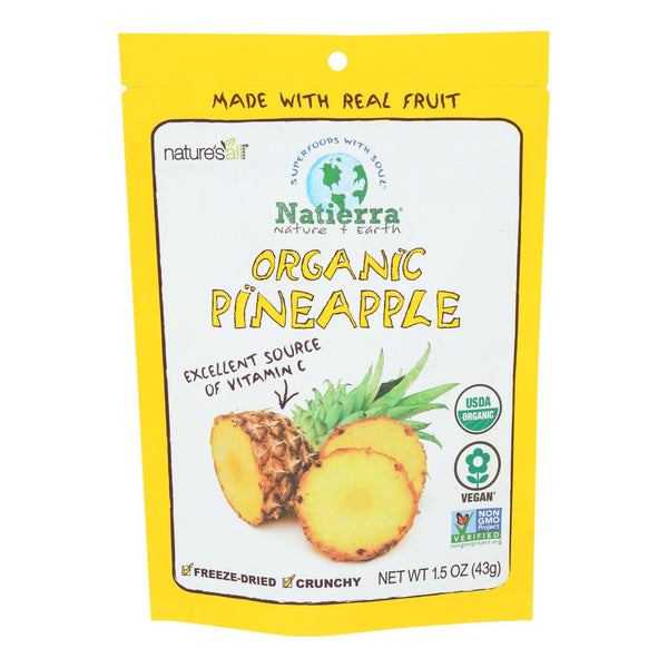 Natierra Freeze Dried - Pineapples - Case of 12 - 1.5 Ounce.
