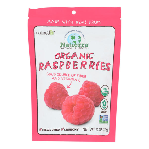 Natierra Freeze Dried - Raspberries - Case of 12 - 1.3 Ounce.