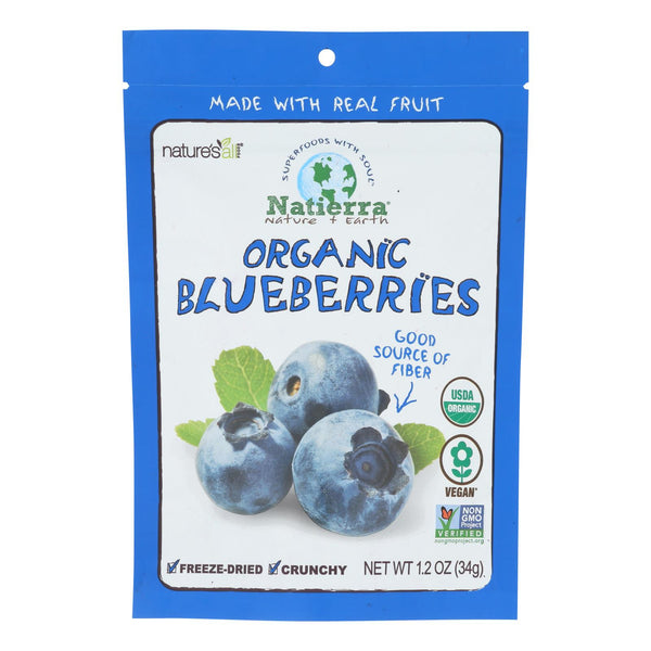 Natierra Fruit - Organic - Freeze Dried - Blueberries - 1.2 Ounce - case of 12