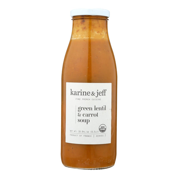 Karine & Jeff Green Lentil & Carrot Soup - Case of 6 - 16.9 Fluid Ounce