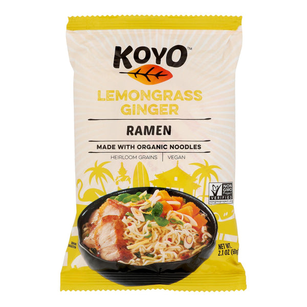 Koyo Lemongrass Ginger Ramen - Case of 12 - 2.1 Ounce