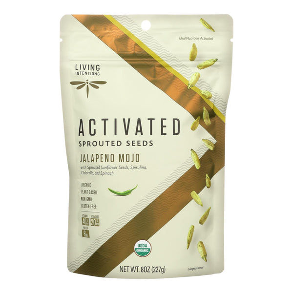 Living Intentions Organic Sprouted Seeds - Sunflower and Greens - Case of 6 - 8 Ounce.