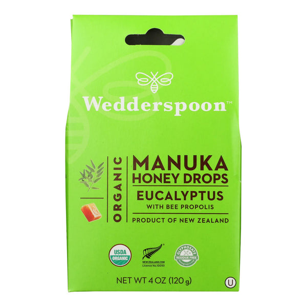 Wedderspoon Drops - Organic - Manuka Honey - Eucalyptus - 4 Ounce