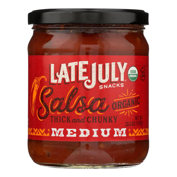 Late July Snacks Salsa - Medium - Case of 12 - 15.5 Ounce.