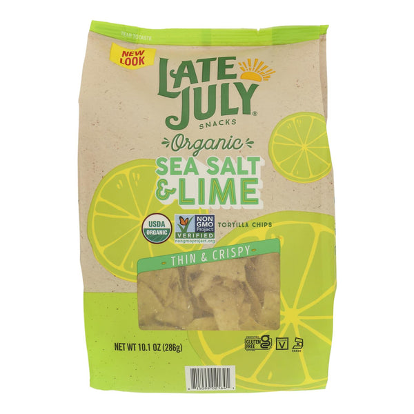 Late July Snacks - Tort Chip Sea Salt Lime - Case of 9-10.1 Ounce