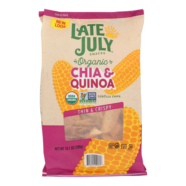 Late July Snacks - Tort Chip Chia Quinoa - Case of 9-10.1 Ounce