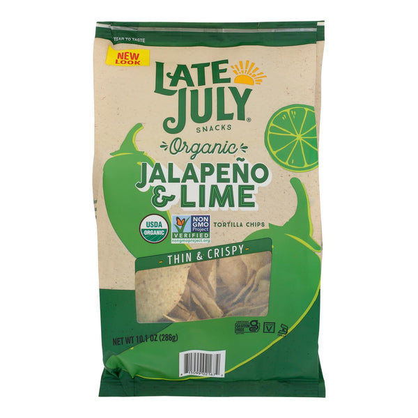 Late July Snacks - Tort Chip Jalap Lime - Case of 9-10.1 Ounce