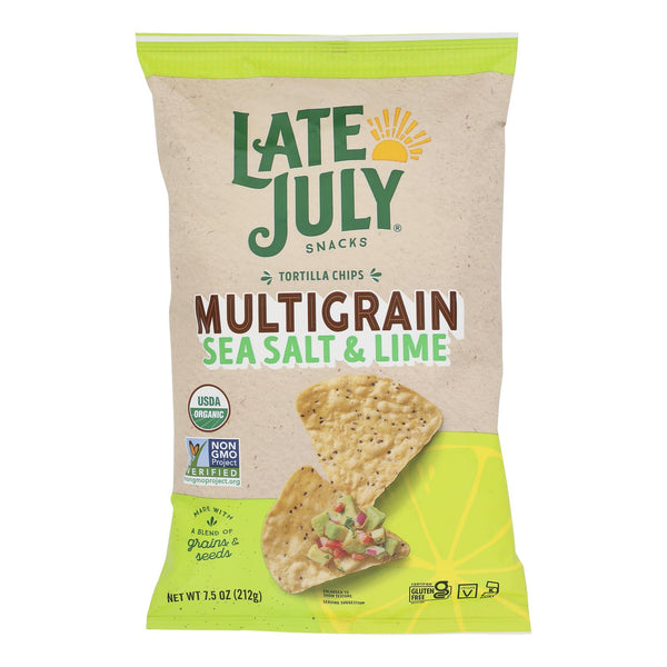Late July Snacks - Tort Chips Mltgrn Ss Lm - Case of 12-7.5 Ounce