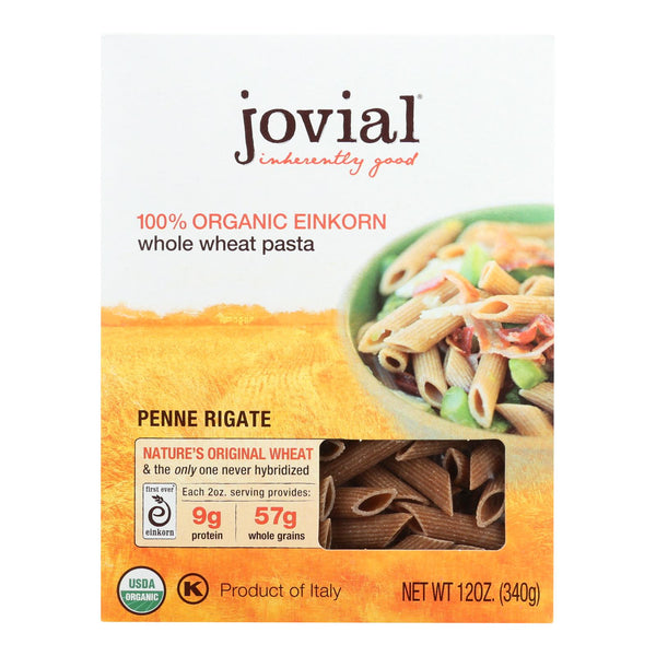 Jovial - Pasta - Organic - Whole Grain Einkorn - Penne Rigate - 12 Ounce - case of 12