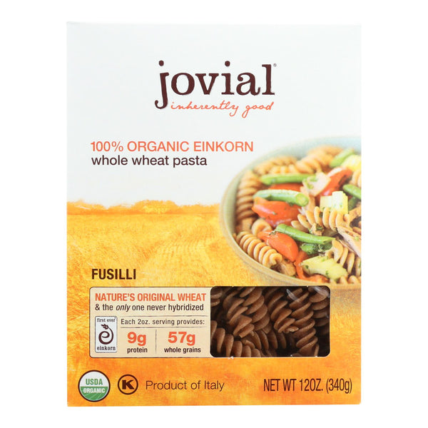 Jovial - Pasta - Organic - Whole Grain Einkorn - Fusilli - 12 Ounce - case of 12