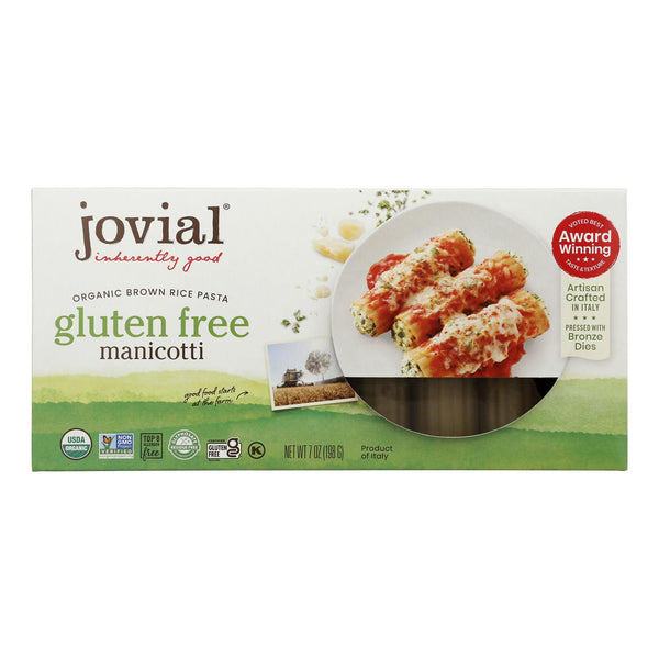 Jovial - Gluten Free Pasta - Manicotti - Case of 12 - 7 Ounce.