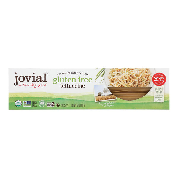 Jovial - Organic Brown Rice Pasta - Fettuccine - Case of 12 - 12 Ounce.