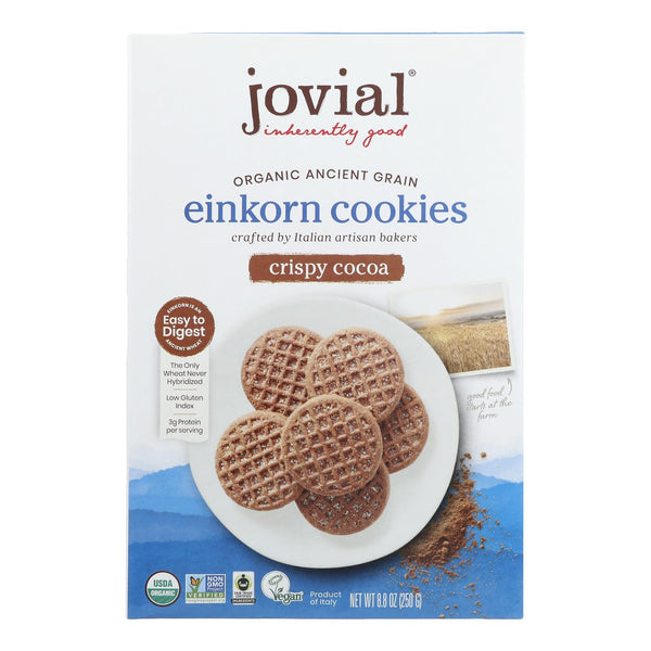Jovial - Cookie - Organic - Einkorn - Crispy Cocoa - 8.8 Ounce - case of 12